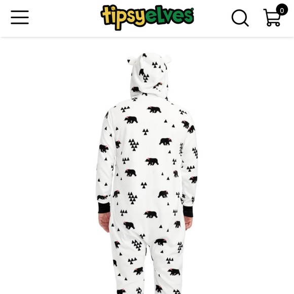 Tipsy Elves Christmas Unisex Large Beary Onesie - Picture 2 of 6